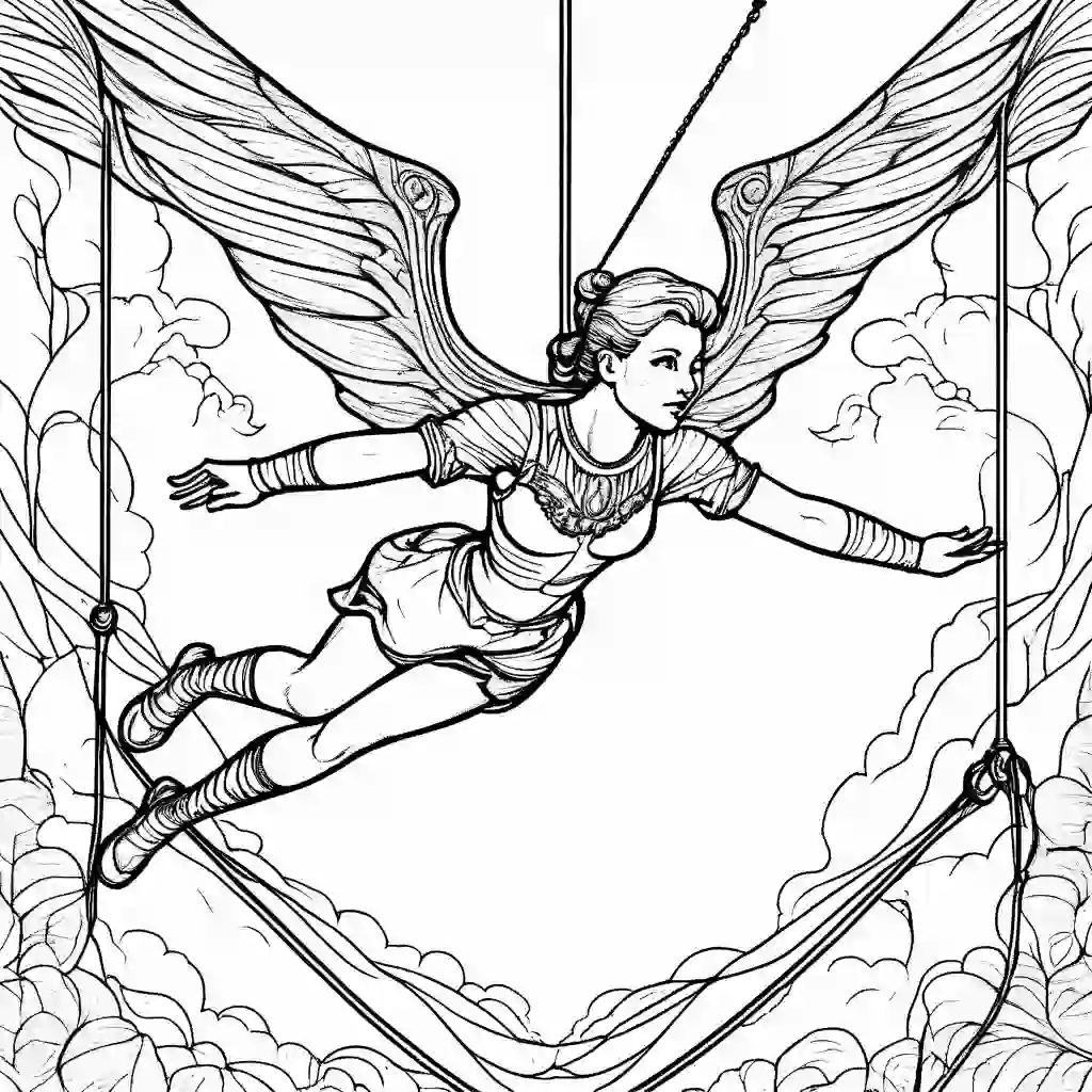 Flying Trapeze coloring pages